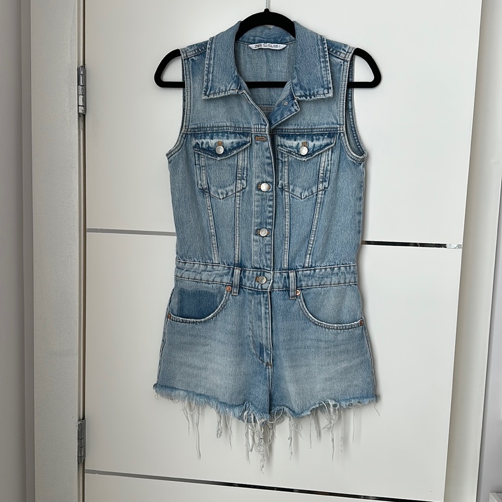 Zara Denim Romper - Size S